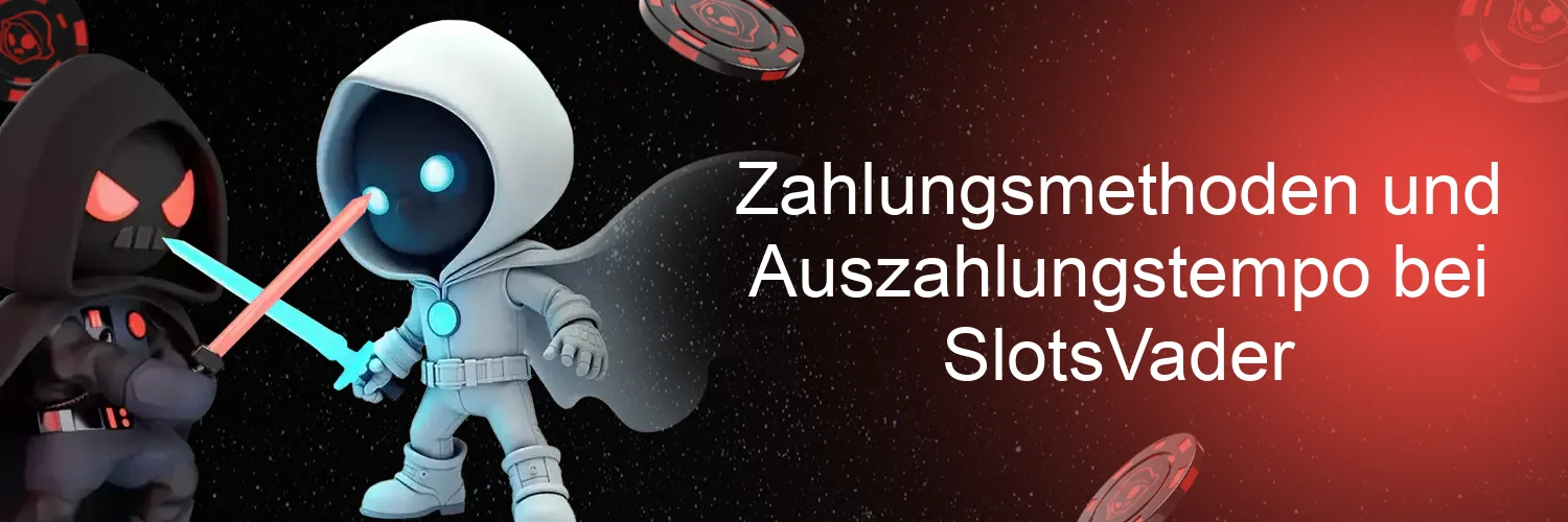 Zahlungsmethoden und Auszahlungstempo bei SlotsVader